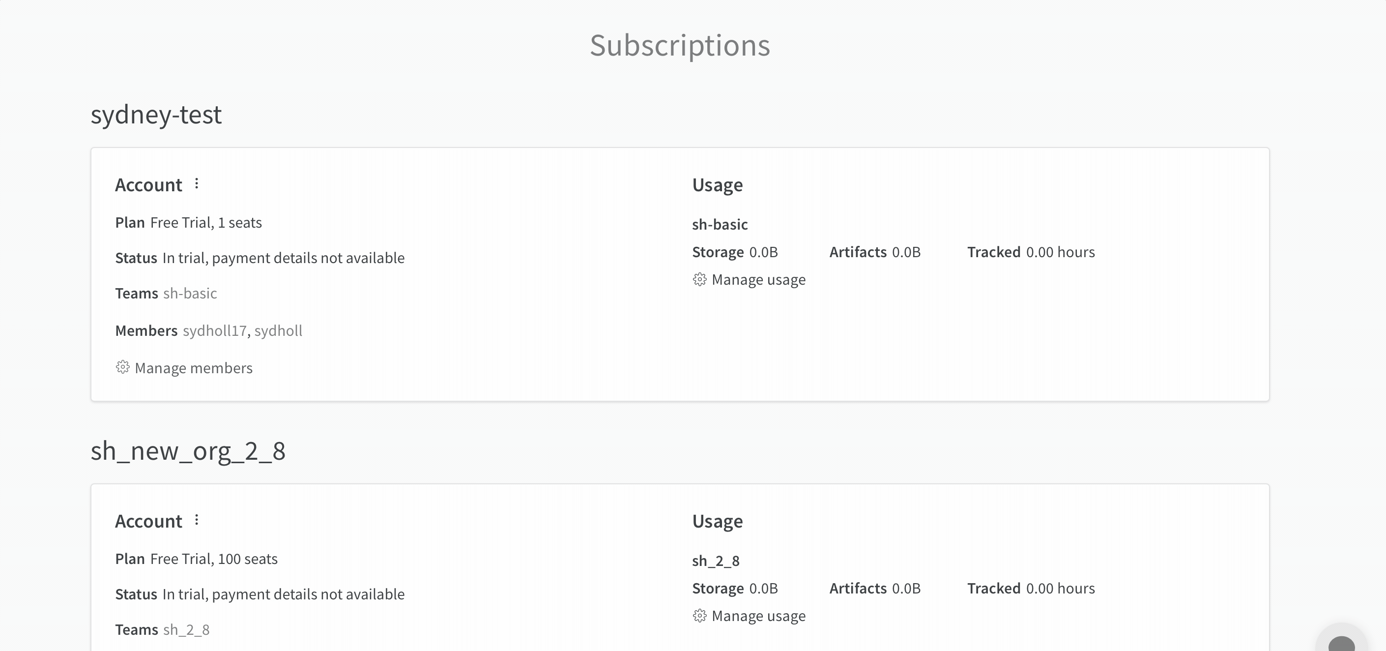 Update Account Settings of an Org